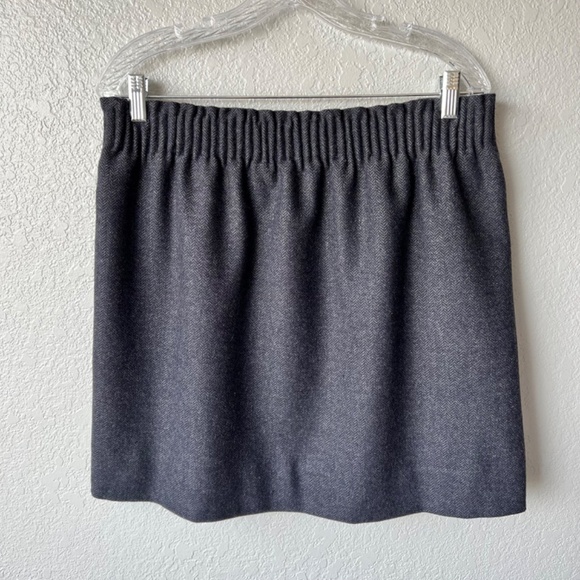 NWT - J. Crew Factory wool blend, herringbone pattern, elastic waistband skirt - Picture 2 of 13